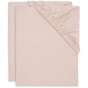 Comparateur de prix : Jollein Lot de 2 draps housses en jersey Wild Rose (40 x 80 cm)