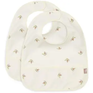 Jollein Rosehip 029-864-67024 Lot de 2 bavoirs imperméables Blanc pas cher