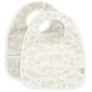 Comparateur de prix : Jollein Lot de 2 bavoirs plastifiés Animals Olive Green