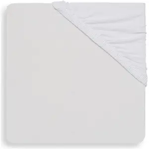 Comparateur de prix : Jollein Drap-Housse en Jersey, 120 cm Longueur x 60 cm Largeur, Blanc