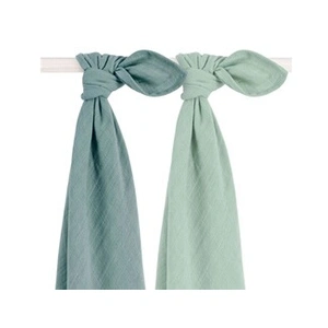 Comparateur de prix : Jollein Torchon multifonctionnel 2 pcs 115x115 cm Vert cendre