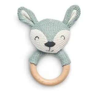 Comparateur de prix : Jollein Hochet anneau de dentition biche en tricot vert cendre