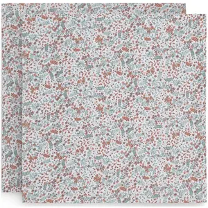 Comparateur de prix : Jollein Multi-chiffon hydrophile 2 pcs Bloom 115x115 cm Multicolore
