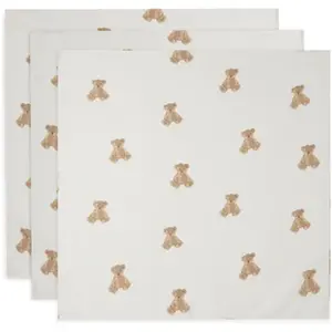 Comparateur de prix : Jollein Lange gaze de Coton Small 70x70cm Teddy Bear (3pcs) - Beige
