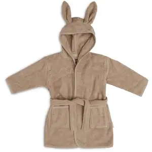 Comparateur de prix : Jollein Peignoir enfant 1 - 2 ans en coton éponge - Avec capuche et oreilles - Biscuit - Mixte