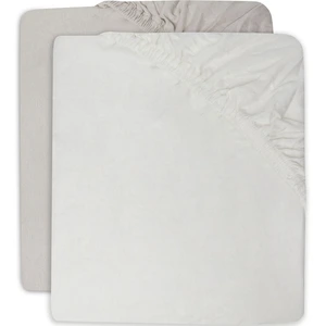 Comparateur de prix : Lot de 2 draps Housses 60x120 cm en Jersey Ivoire et Nougat - Jollein