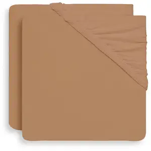 Comparateur de prix : Jollein Lot de 2 draps housses Biscuit (60 x 120 cm)