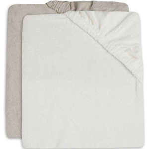 Comparateur de prix : Jollein Lot de 2 housses de matelas à langer éponge Ivory-Nougat (50 x 70 cm)