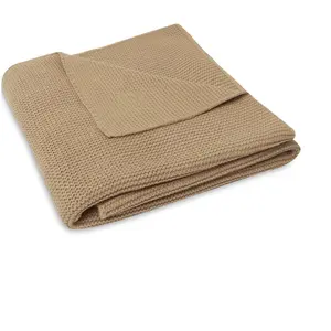 Comparateur de prix : Jollein - Couverture berceau Basic Knit Biscuit 75 x 100 cm - Jollein