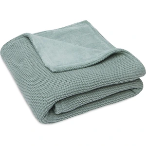 Comparateur de prix : Jollein Couverture polaire Basic Knit Forest Green (75 x 100 cm)