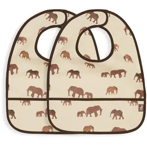 Bavoir Imperméable Savannah (2pcs) - Jollein Marron