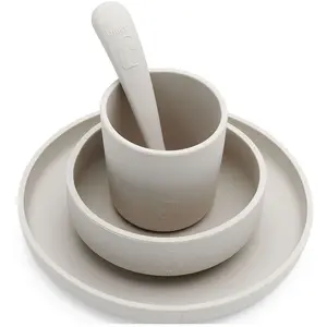 Jollein Jollein Ensemble À Dîner 4 Pcs Nougat Silicone