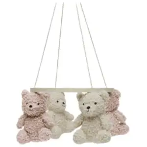 Jollein Mobile Bébé Teddy Bear - Wild Rose/naturel Rose pas cher