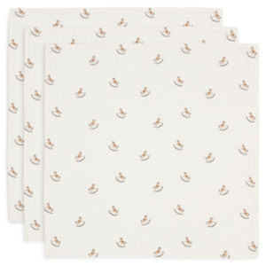 Comparateur de prix : Jollein Lot de 3 langes en coton Nostalgic Ride (70 x 70 cm)