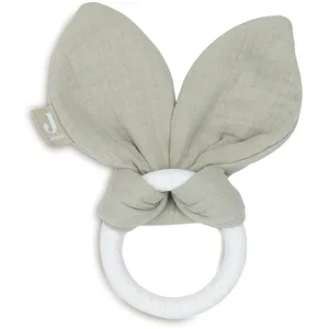 Jollein Anneau De Dentition Bunny Ears En Coton Et Silicone Vert Olive pas cher