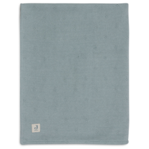 jollein Plaid enfant Cosy Knit Sea Green/Velvet 100x150 cm pas cher