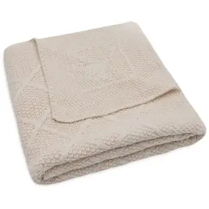 Comparateur de prix : Jollein Couverture Berceau 75x100cm Check Knit - Oatmeal Beige