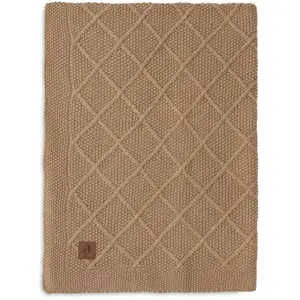 Comparateur de prix : Jollein Couverture en tricot Check Knit Biscuit (100 x 150 cm)