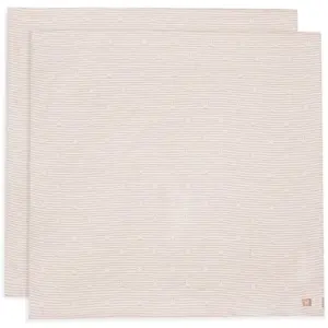 Jollein Lot de 2 maxi-langes en coton Miffy Stripe Biscuit (115 x 115 cm)Vendu paramazon