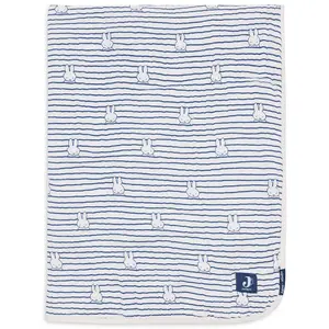 Jollein Couverture en coton Miffy Stripe Navy (75 x 100 cm)Vendu paramazon