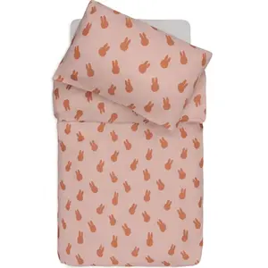 Comparateur de prix : Jollein Housse de couette + taie d'oreiller Miffy Wild Rose (100 x 140 cm)