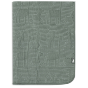 Jollein Couverture en coton Jungle Jambo Ash Green-Laurel (75 x 100 cm) pas cher