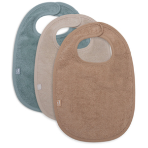 jollein jollein Bavoir en éponge pack de 3 Sea Green /Nougat/Biscuit pas cher