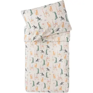 Comparateur de prix : Jollein Housse de couette + taie d'oreiller Jungle Jambo (100 x 140 cm)