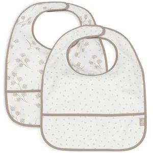 Jollein Lot de 2 bavoirs plastifiés Leafy Dreams pas cher