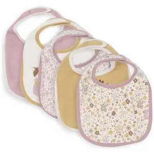 Jollein Lot de 5 bavoirs imperméables Flower Fairies pas cher