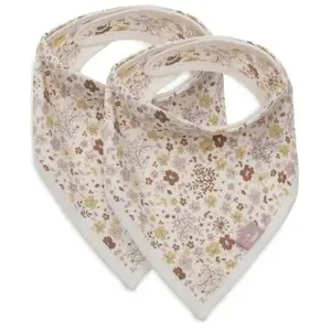 Jollein Lot de 2 bavoirs bandana Flower Fairies pas cher