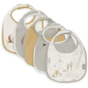 Jollein Lot de 5 bavoirs imperméables Tiny Park pas cher
