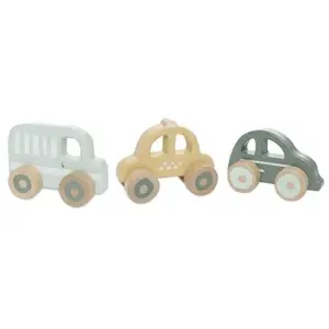 Jollein Lot de 3 voitures en bois On the Go