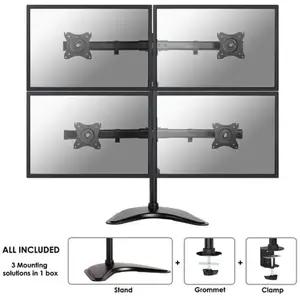Comparateur de prix : StarTech.com SUPPORT 4 MONITEURS DE BUREAU NOIR