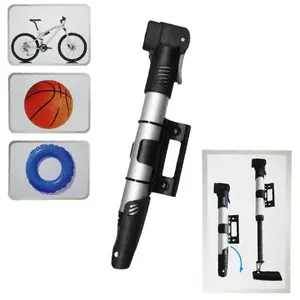 Pompe à air pour vélo avec support - GENERIQUE - Blanc/Noir - Mixte - Vélo loisir - Adulte - Plastique pas cher