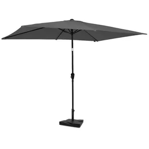 VONROC Parasol Rapallo 200x300cm - Parasol Premium - Gris - Pied en bé...