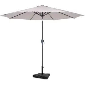 VONROC Parasol Recanati Ø300cm - Premium  Haute Qualité parasol - beig...