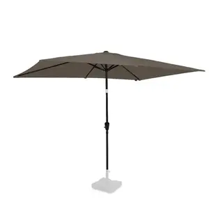 VONROC Parasol Rapallo 200x300cm - Parasol rectangulaire Premium | Taupe