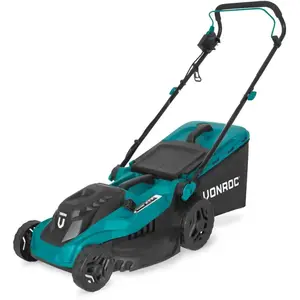 VONROC Tondeuse à gazon 1600W   Largeur de coupe 38 cm Bac de ramassag... pas cher