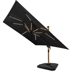 VONROC Éclairage LED pour parasol 15 bandes lumineuses, batterie rec... pas cher