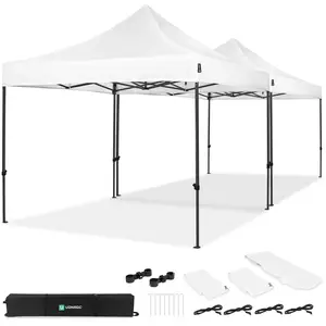 Vonroc - Tente de réception Premium Easy-Up   6x3 m Ensemble incl. 2x tente de fête et 1x kit de connexion - Blanche