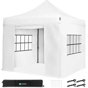 Vonroc - Tente de réception Premium Easy-Up - 3x3 m Ensemble incl. parois latérales - Blanche pas cher