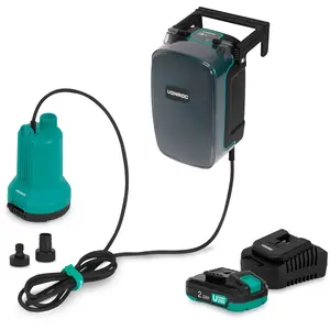 VONROC Pompe submersible sans fil 20V - 90 W - 4500 l/h - 0,8 bar - ea...