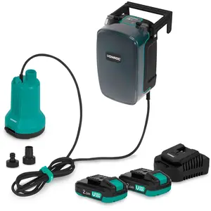 VONROC Pompe submersible sans fil 20V - 90 W - 4500 l/h - 0,8 bar - ea...