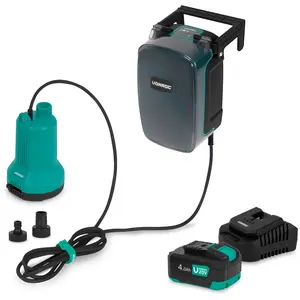 VONROC Pompe submersible sans fil 20V - 90 W - 4500 l/h - 0,8 bar - ea...