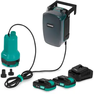VONROC Pompe submersible sans fil 20V - 90 W - 3800 l/h - 0,6 bar - ea...