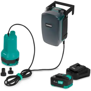 VONROC Pompe submersible sans fil 20V - 90 W - 3800 l/h - 0,6 bar - ea...