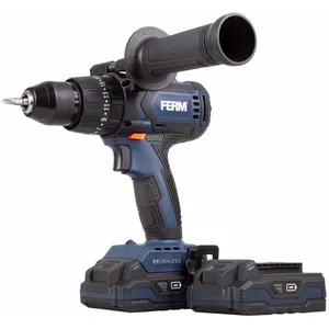 Comparateur de prix : FERM Perceuse à percussion 20V - Sans balais de charbon - 2.0Ah Li-Ion