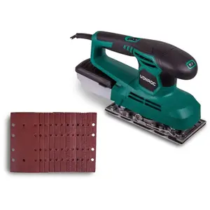VONROC Ponceuse vibrante 240W Patin de 90x187mm Boîtier de récupé...