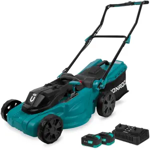 VONROC Tondeuse à gazon 40V largeur de coupe 38 cm réglage central...